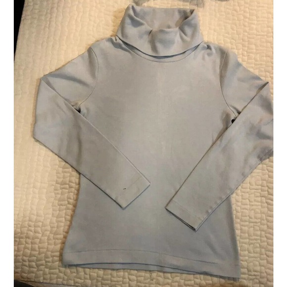 Vintage Tops - Vintage 70s LEVIS Turtle Neck Light Blue Young Girls